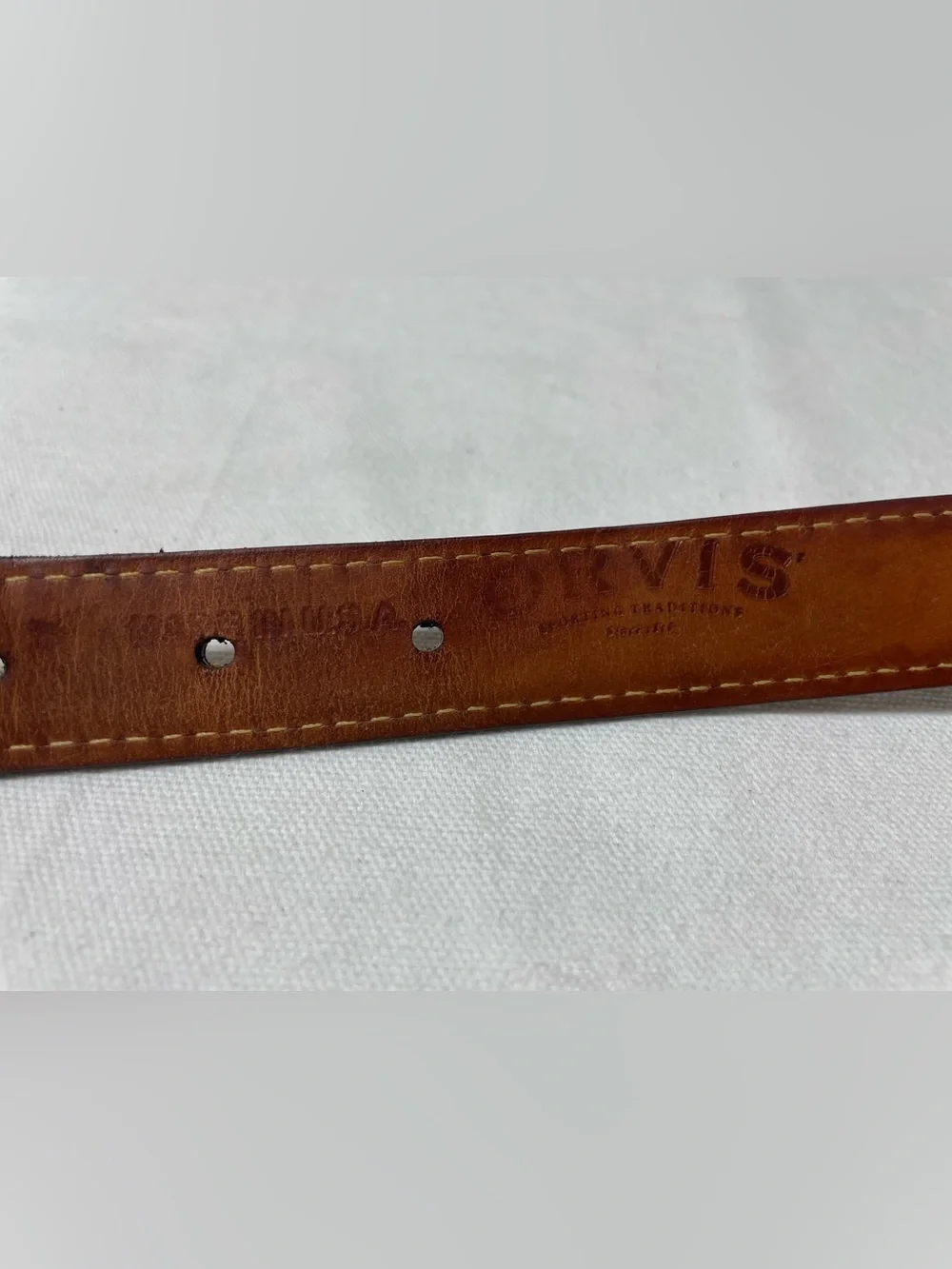 Orvis Braided Rope & Leather Trim Stretch Belt Men’s 42 Beige Brown Outdoor